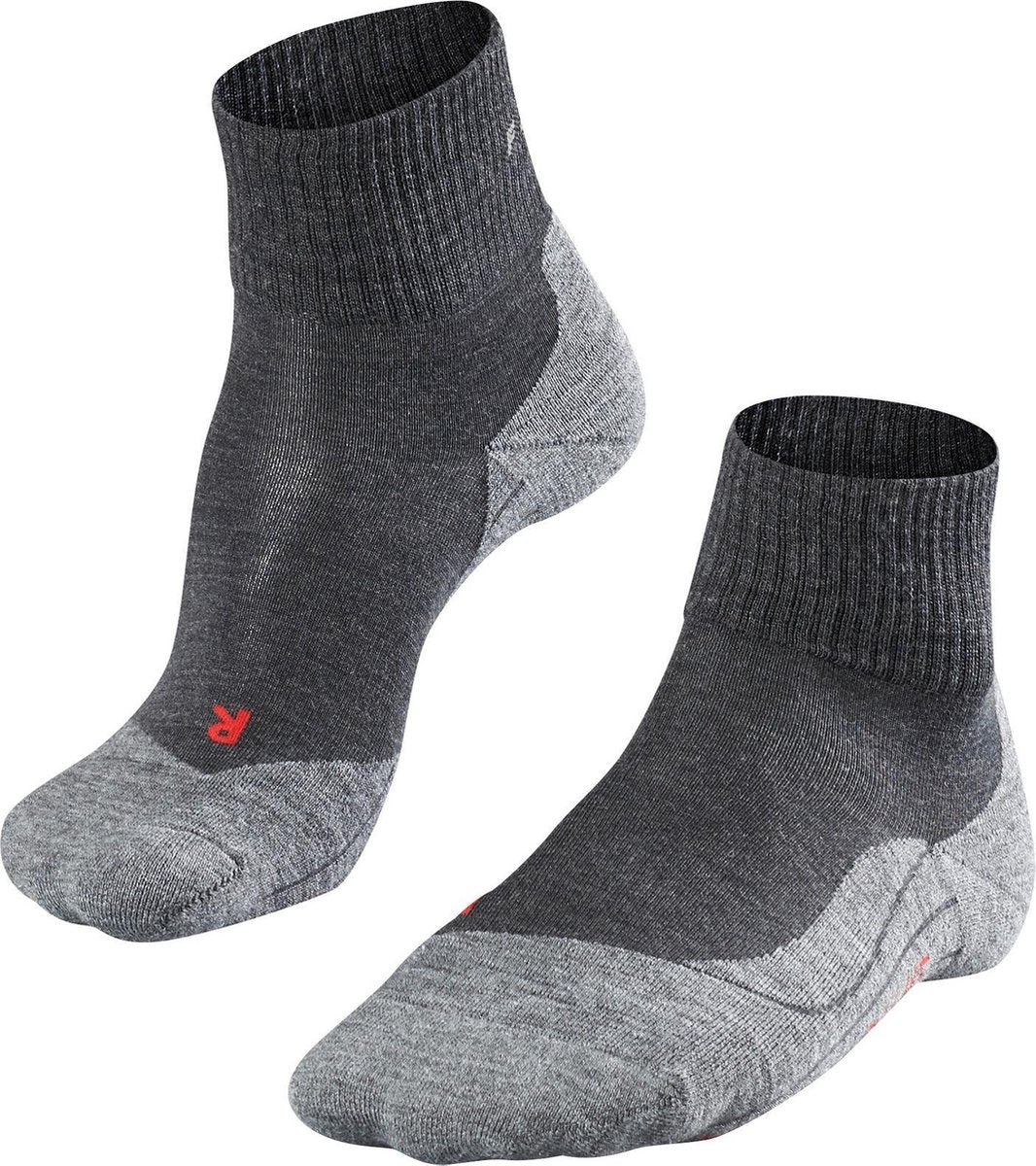 Falke tk5 chaussettes de marche courtes anti-ampoules en laine fine matière fonctionnelle femme gris - taille 35-36