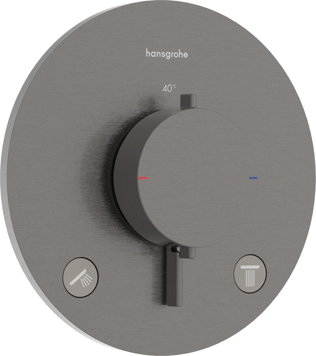 Hansgrohe ecostat confort s - thermostat intégré - thermostat ecostat - pour 2 fonctions - chrome noir brossé