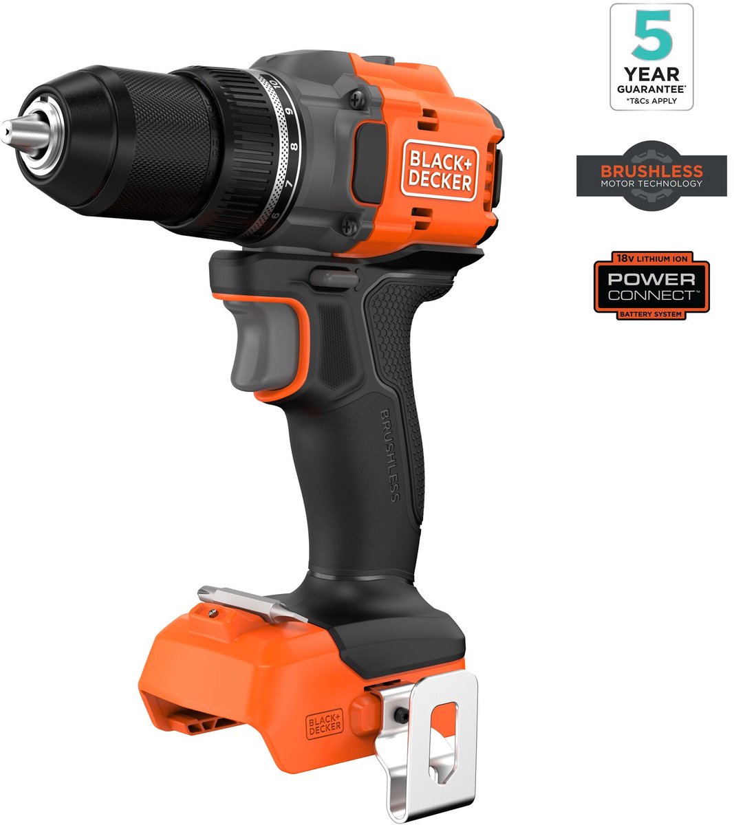 Perceuse-visseuse sans balais Black+decker 18v (sans batterie ni chargeur) - bld782n-xj