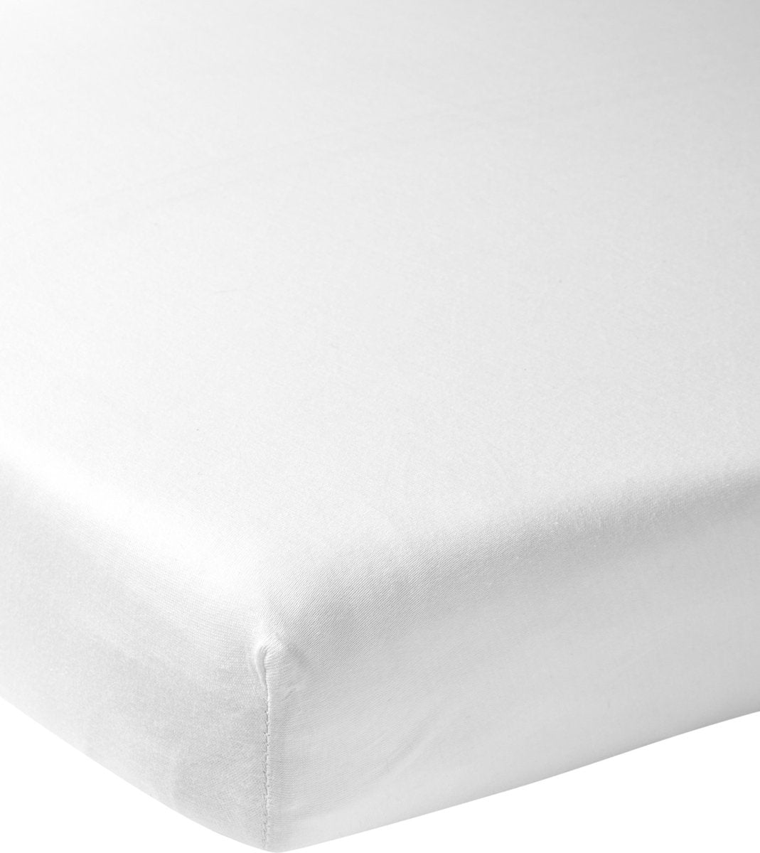 Drap-housse tissé Meyco bébé uni - blanc - 50x90cm