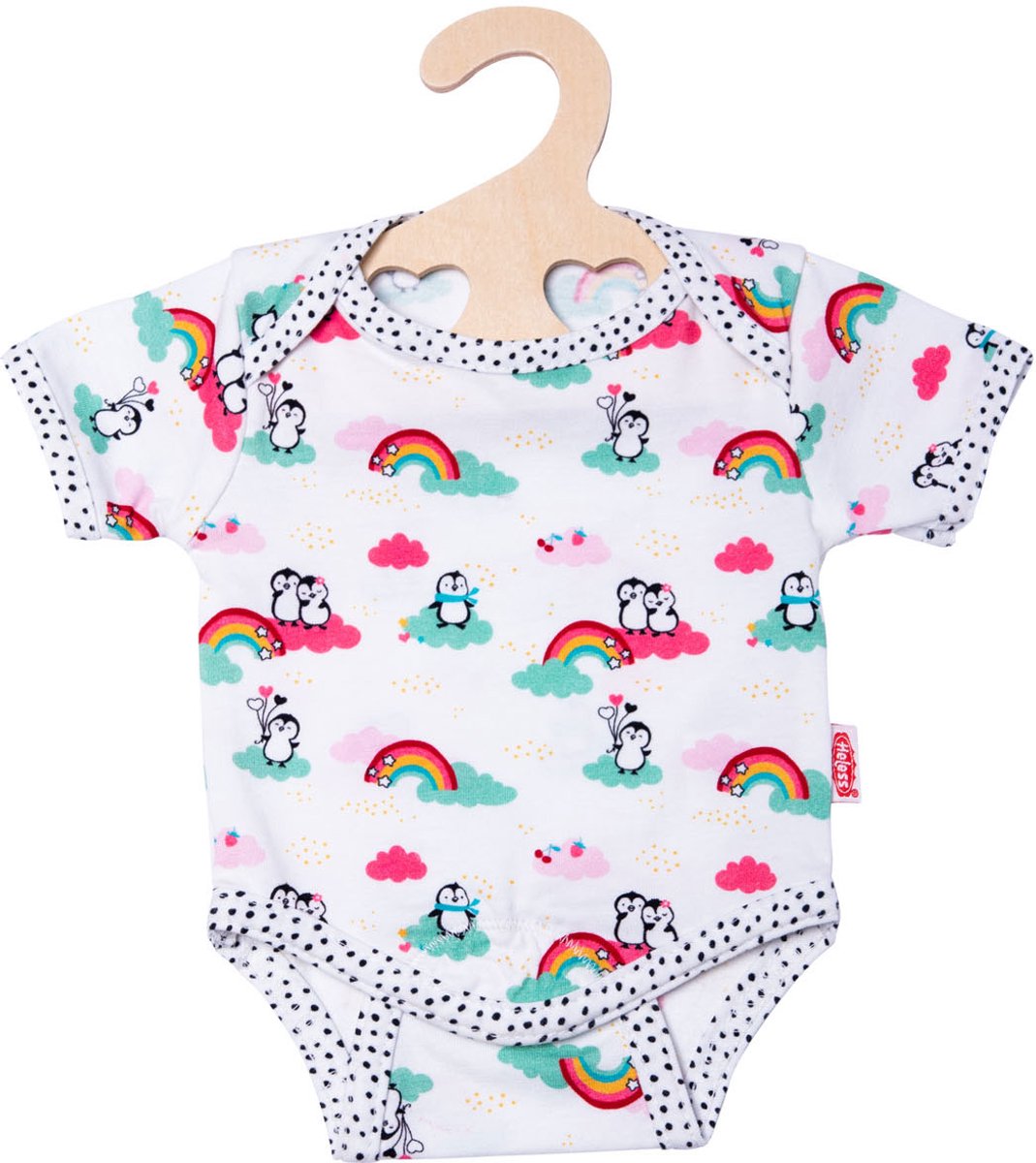 Heless corps de poupée pingouin points 35-45 cm coton blanc