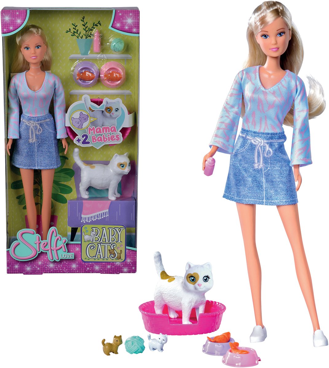 Steffi aime la poupée mannequin avec des chatons