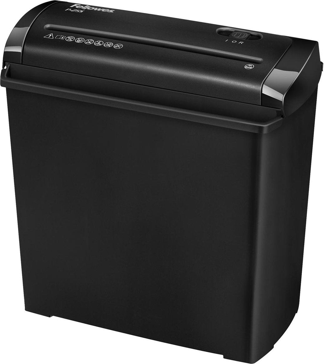 Fellowes p-25s - destructeur de papier - bandes p1 - 5 feuilles - pour la maison - noir