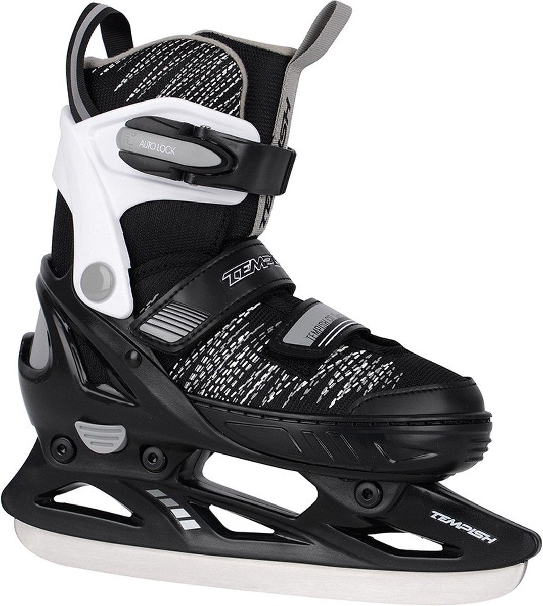 Tempish – Gokid Ice – Patins de hockey sur glace – Patins pour enfants – Noir – Patins de hockey légers pour enfants, ajustement réglable – Taille EU 29-32