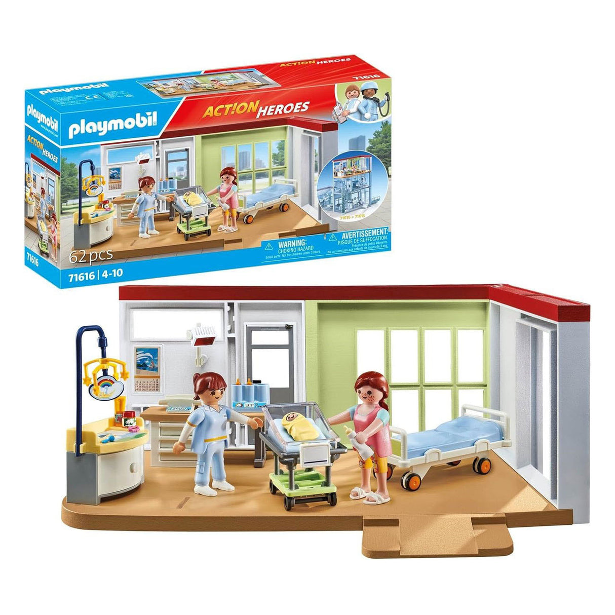 Maternité des héros d'action Playmobil - 71617