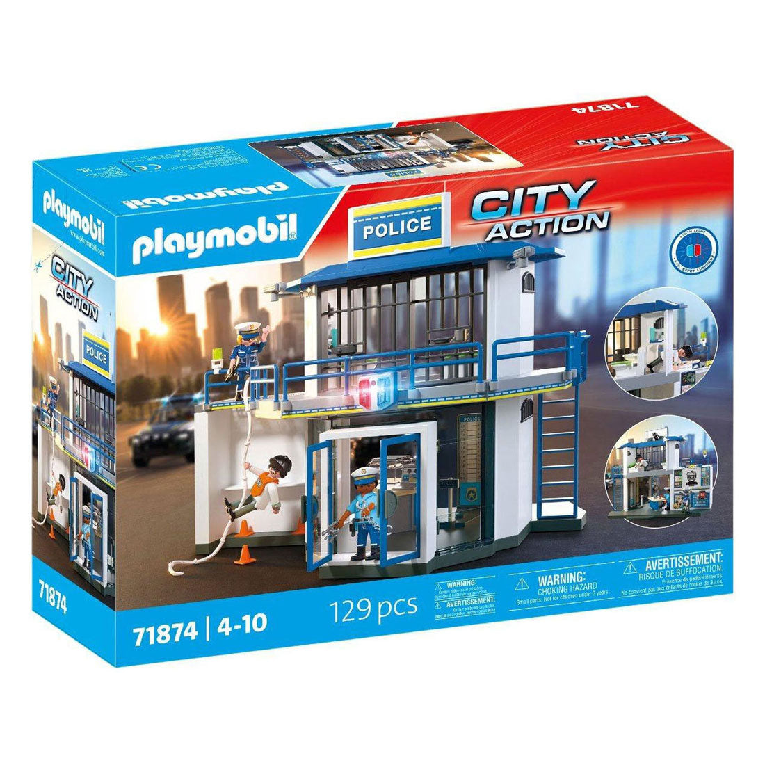 Commissariat de police Playmobil City Action avec salle d'examen - 71875