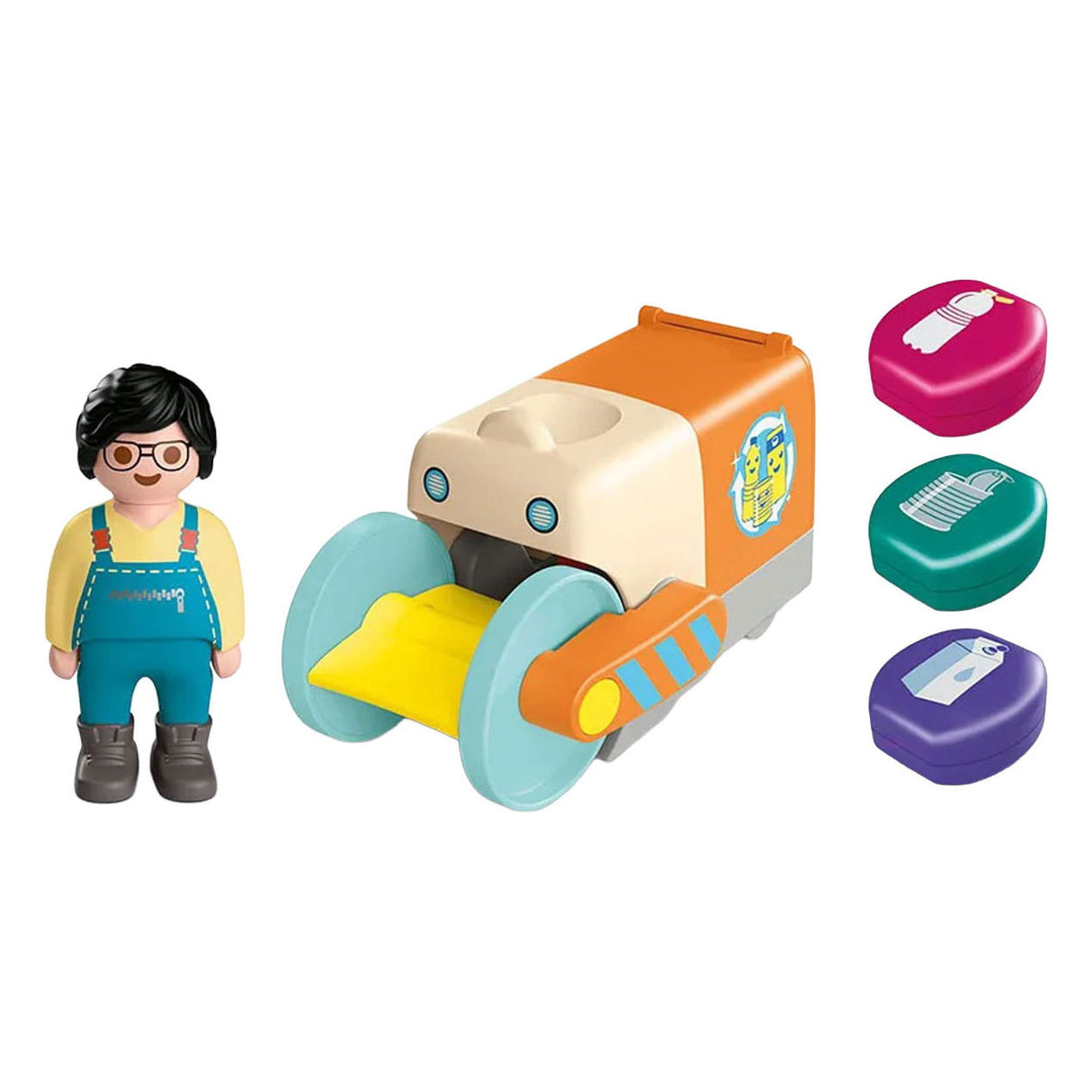 Playmobil junior : camion poubelle à pousser et saisir - 71774