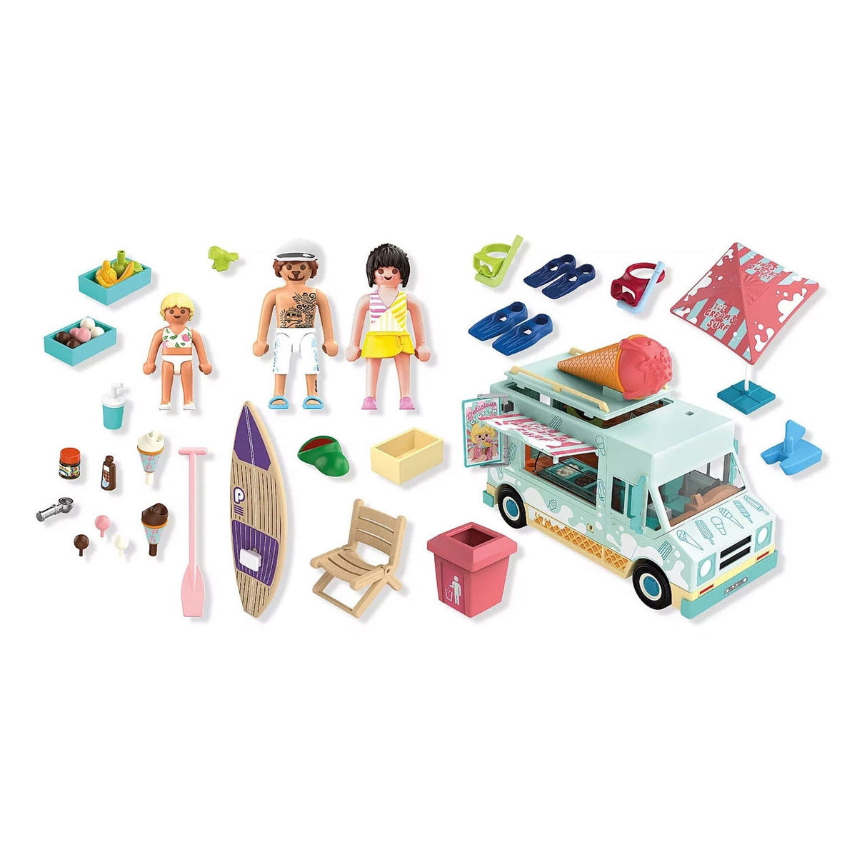Playmobil my life camion de glaces avec magasin de surf - 71905