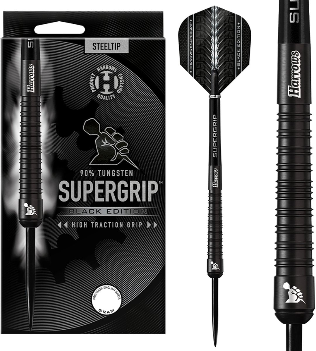 Harrows supergrip édition noire 90% tungstène 24gr