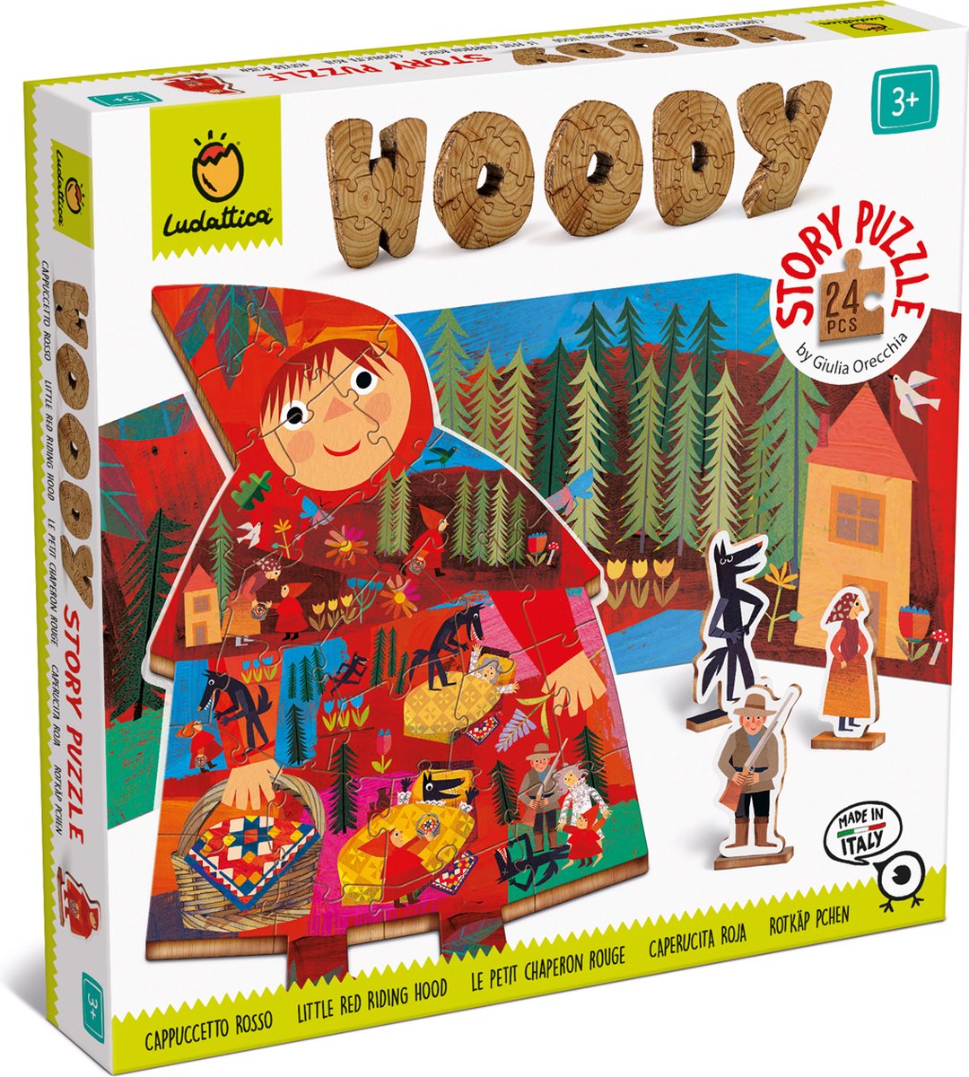 Puzzle en bois Ludattica - Le Petit Chaperon Rouge.