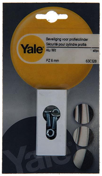 Yale 1019112 - 1 beveiliging profielcil.pz 6mm aluwit | 2 stuks
