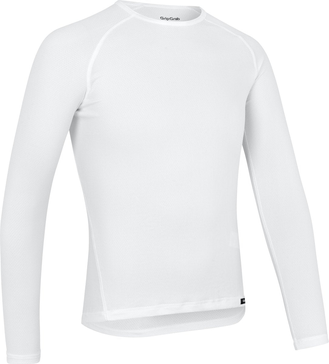 Gripgrab - ride thermique maillot de corps de vélo d'hiver à manches longues chemise thermique de couche de base en polygiene - blanc - homme - taille s