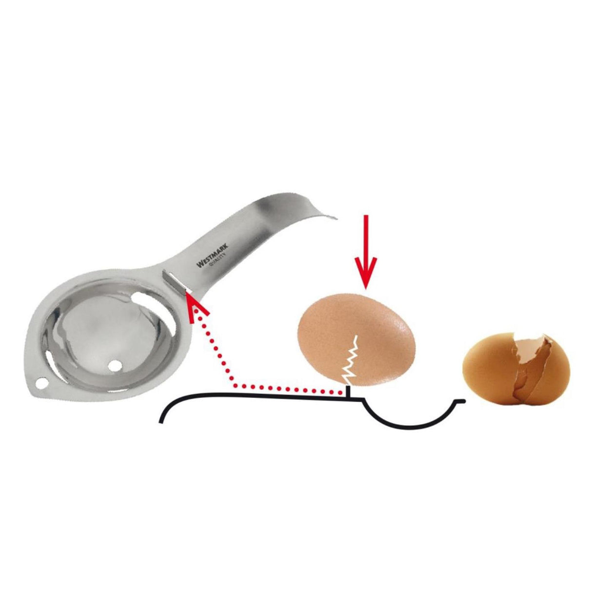 Séparateur de protéines Westmark, acier inoxydable, longueur : 16,7 cm, argent, 10862260
