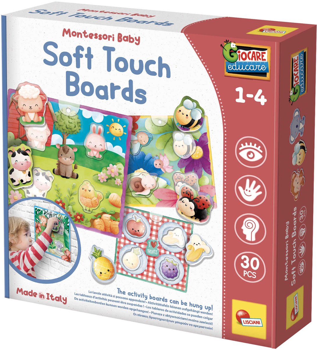 Planches Lisciani montessori bébé soft touch