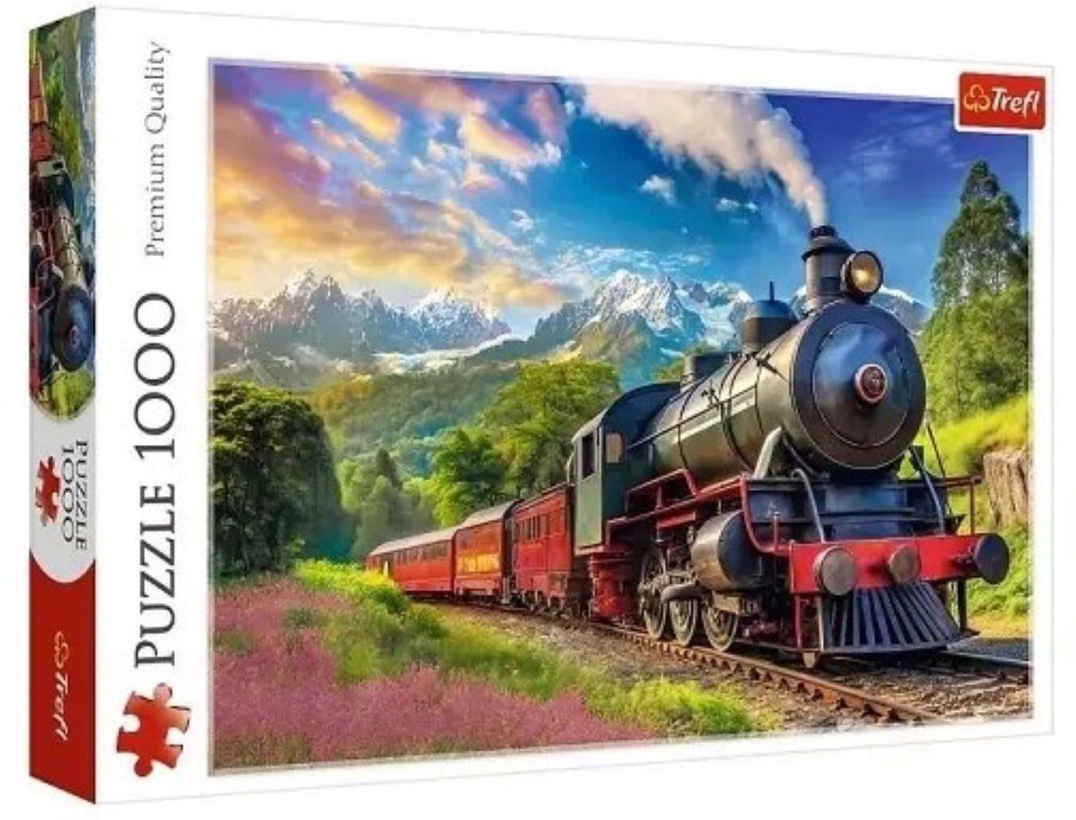 Intro Trefl puzzle du train à vapeur dans les montagnes 1000 pièces
