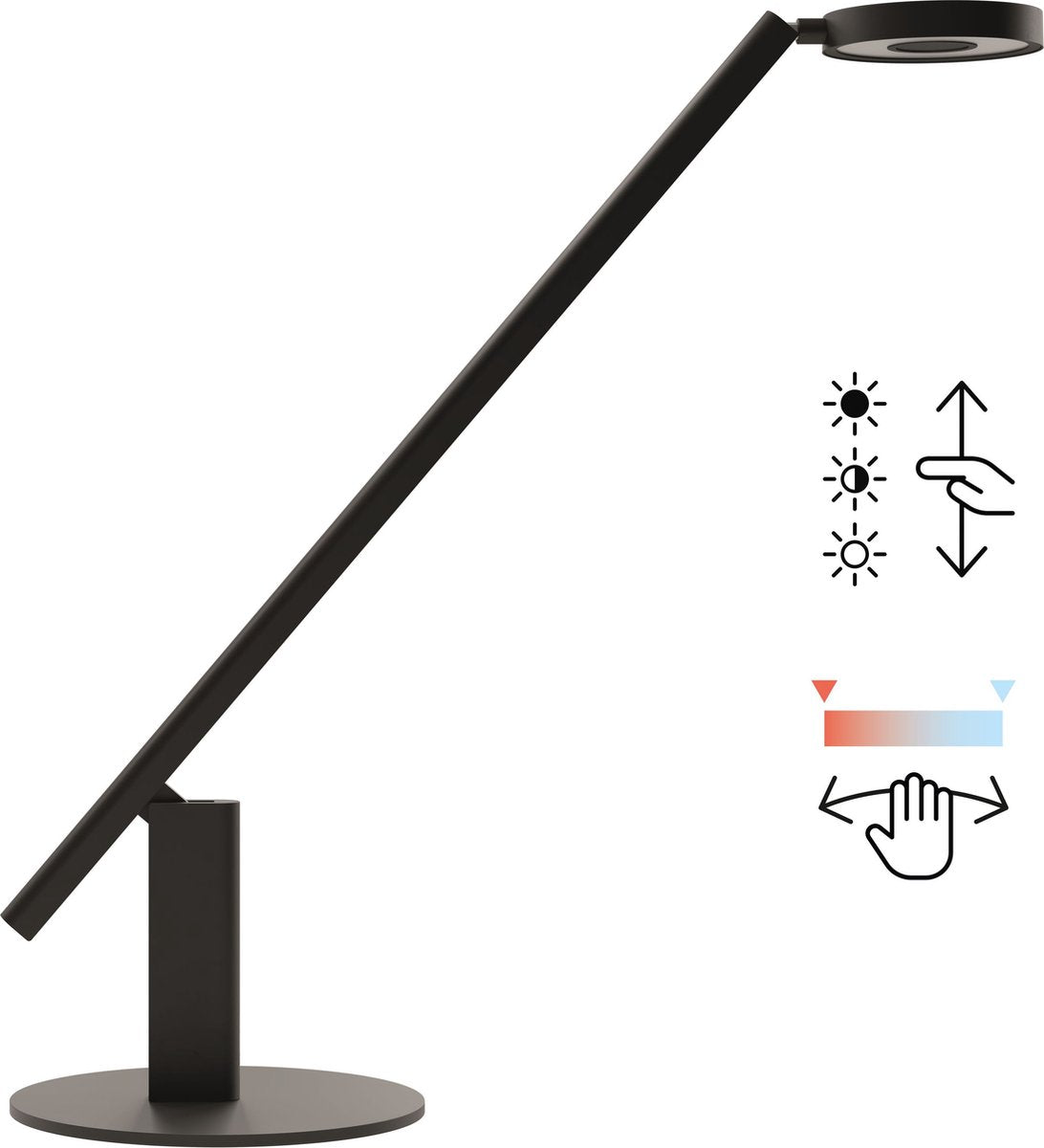 Base radiale Luctra® lite - Lampe de table LED - lumière biologiquement efficace - contrôle gestuel innovant - ergonomique
