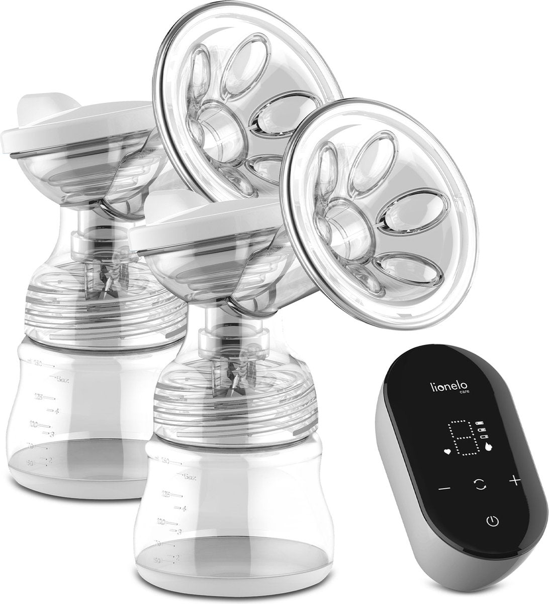 Lionelo two go - tire-lait - 9 forces d'aspiration - 5 niveaux de massage - riche ensemble d'accessoires