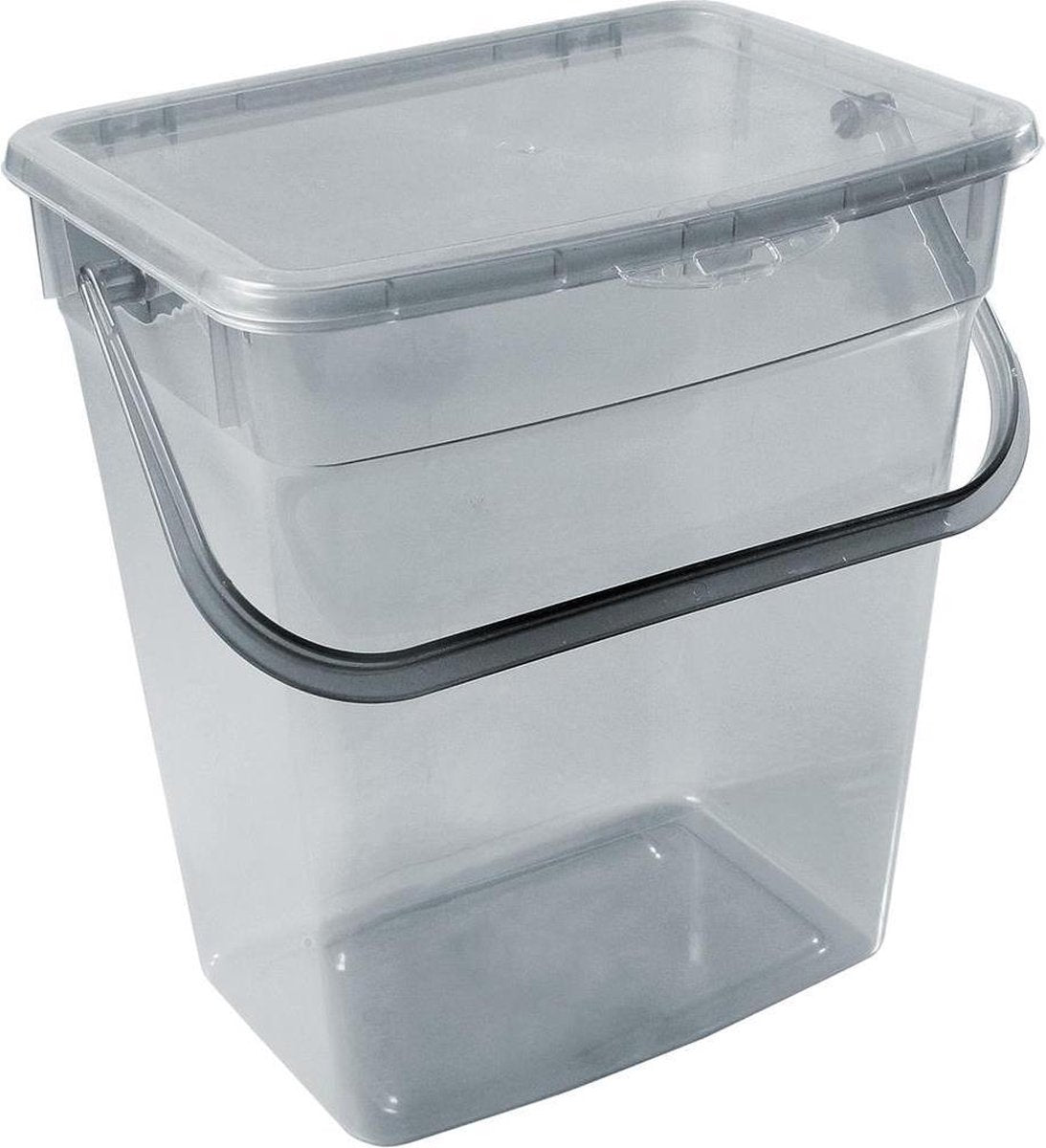 Plast team Bidon à poudre 10l transparent - gris