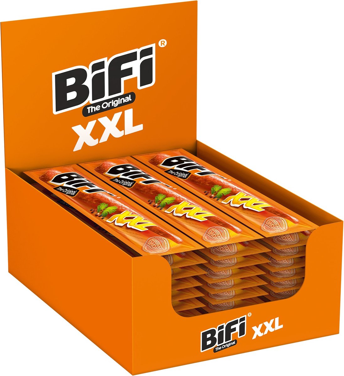 Bifi original xxl - bâtonnets de salami extra larges - collation à la viande idéale - à emporter, à emporter ou dans la boîte à lunch - 30x40g