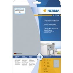 Étiquettes de plaque signalétique herma 4593 argent