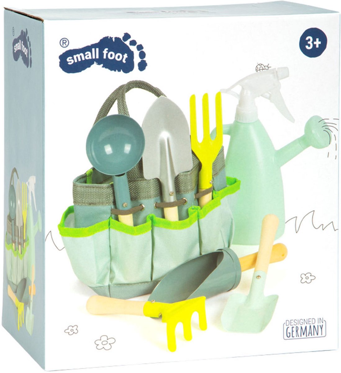 Petit pied - sac avec outils de jardin, 8dlg.
