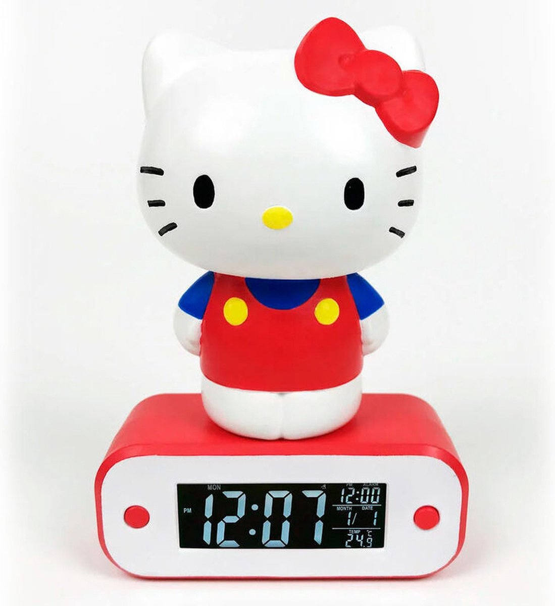 Radio-réveil numérique Hello Kitty avec lampe LED - réveil - radio - lampe - date - température ambiante