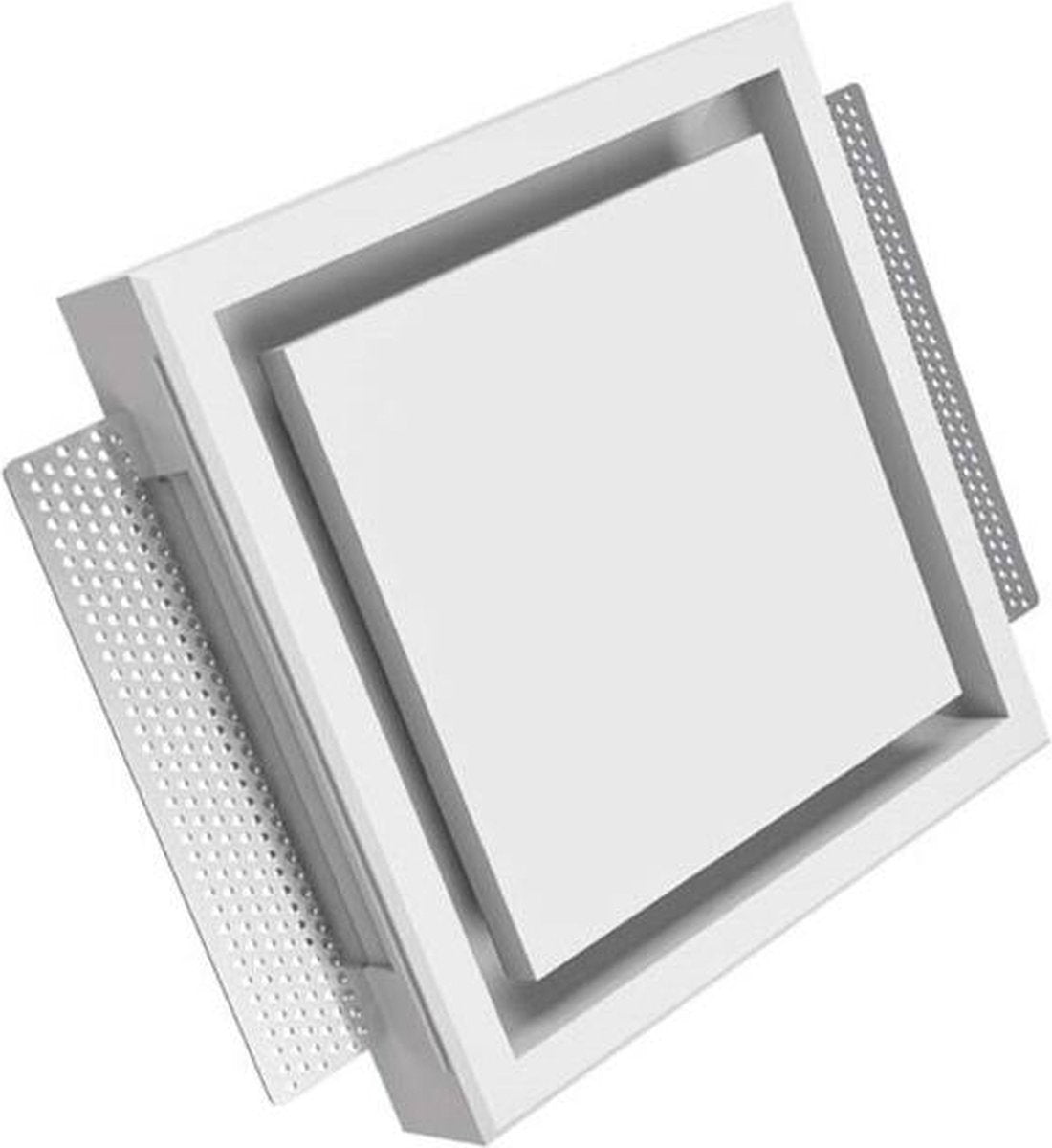 Vanne de ventilation sans cadre plâtrable Ergovent carrée 125 mm