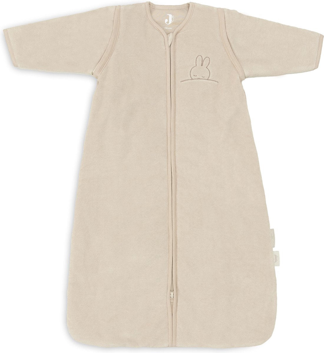 Jollein x nijntje slaapzak winter met afritsbare mouw 110cm sleepy miffy terry - nougat - winterslaapzak
