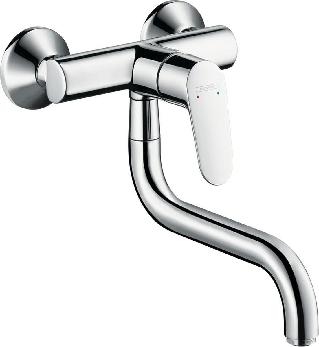 Hansgrohe focus m41 mitigeur de cuisine mural - chrome - entraxe 150 mm ± 12 mm