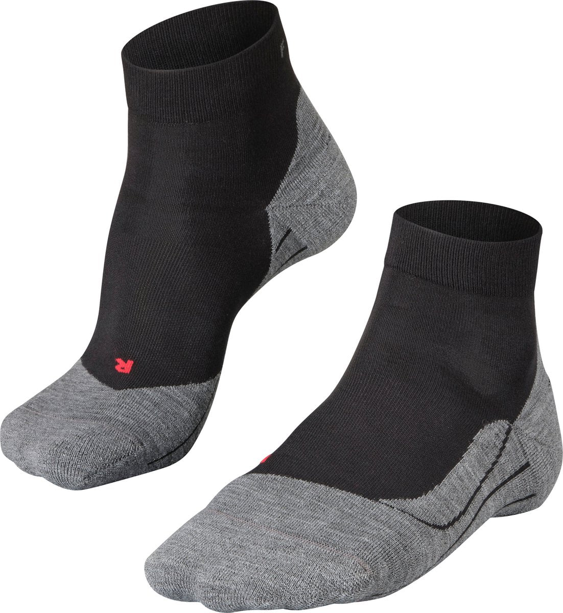 Falke ru4 chaussettes de course courtes en coton anti-ampoules en matériau fonctionnel femme noir - taille 39-40