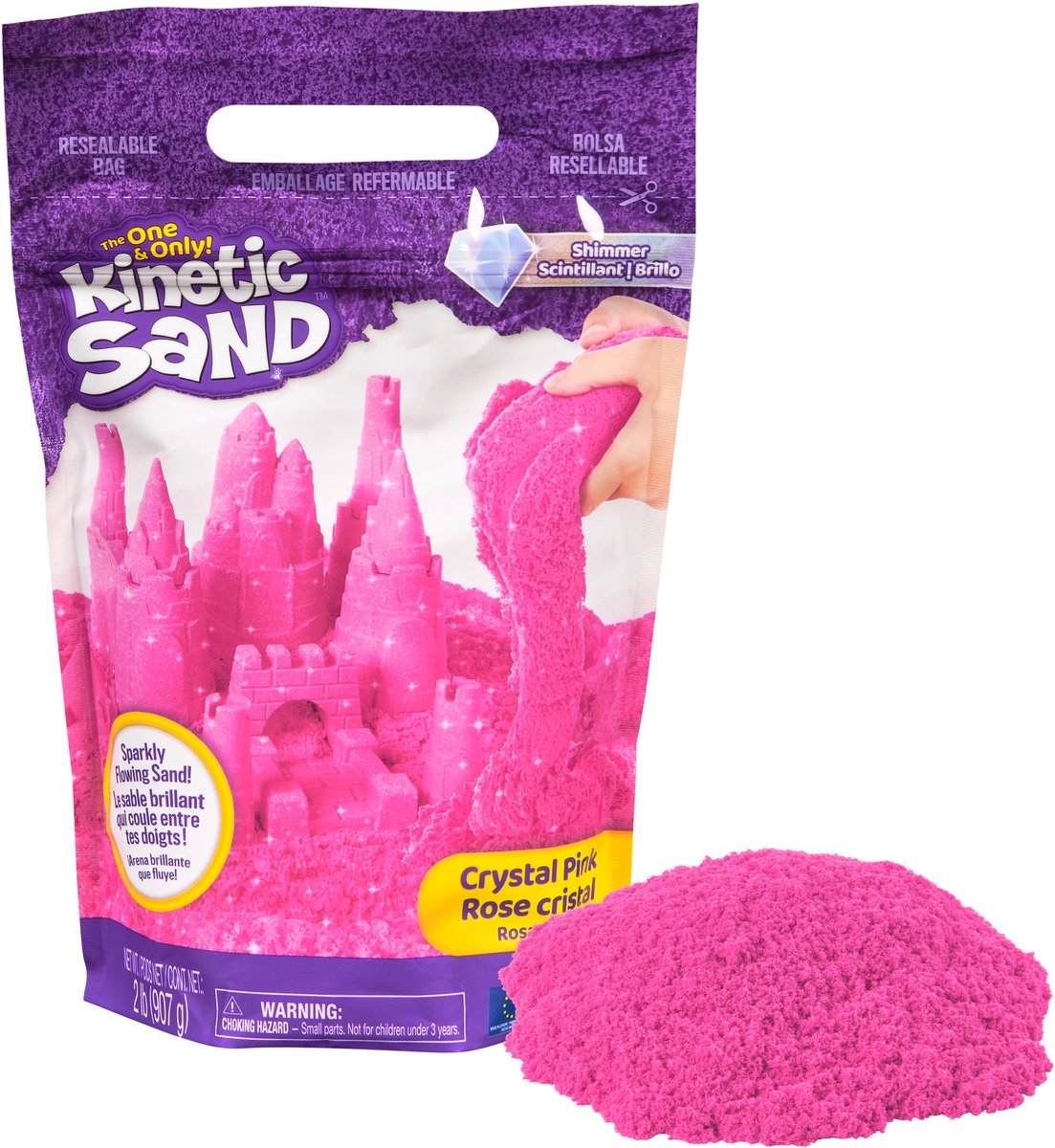 Spinmaster cinétique sable paillettes sac de sable cristal rose - 907 g