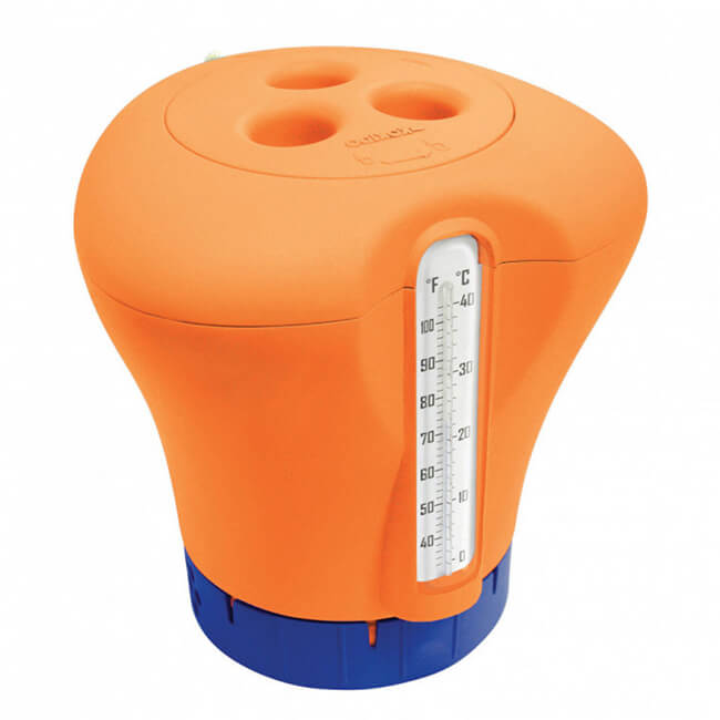 Flotteur de chlore pour piscine confort avec thermomètre