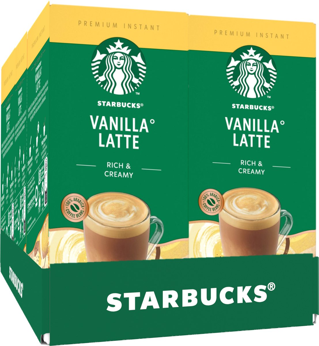 Café instantané Starbucks vanille latte - 6 boîtes x 5 sachets