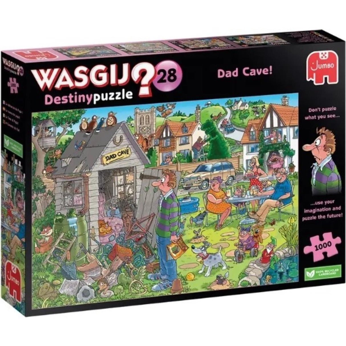 Wasgij destiny 28 puzzle - la grotte de l'homme à papa, 1000 pcs.