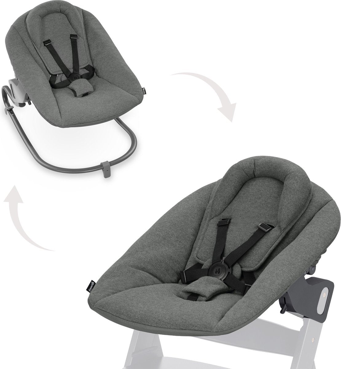Hauck alpha jumper premium - chaise à bascule - gris foncé