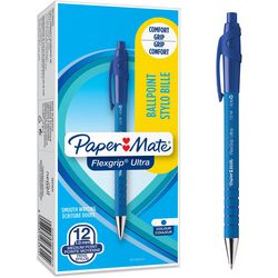 Stylo à bille papermate flex grip ultra bleu 1mm