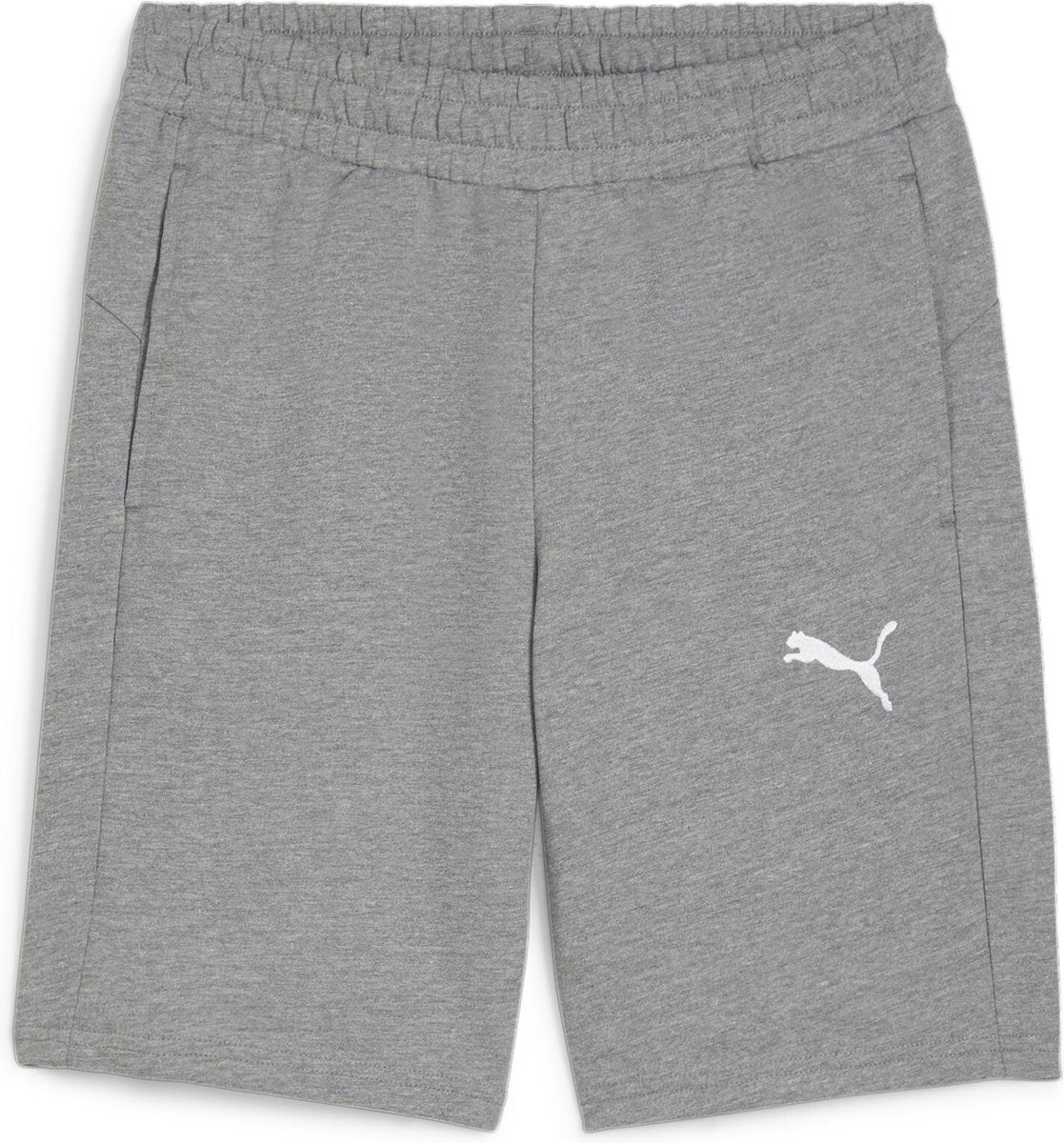 Puma teamgoal casuals shorts pantalon de sport pour hommes - gris moyen chiné- blanc