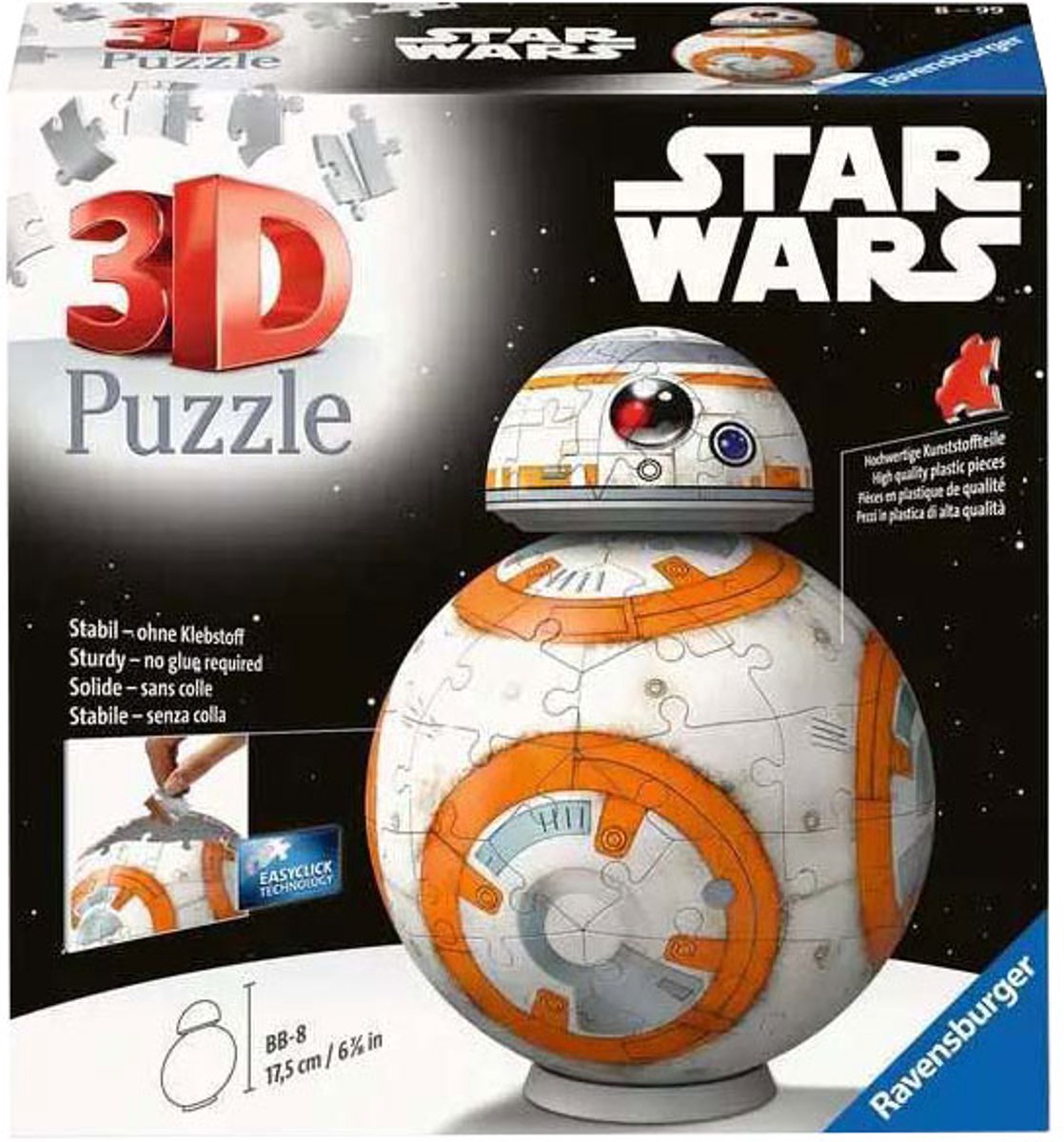 Ravensburger Puzzle 3D Star Wars BB-8, 99 pcs.