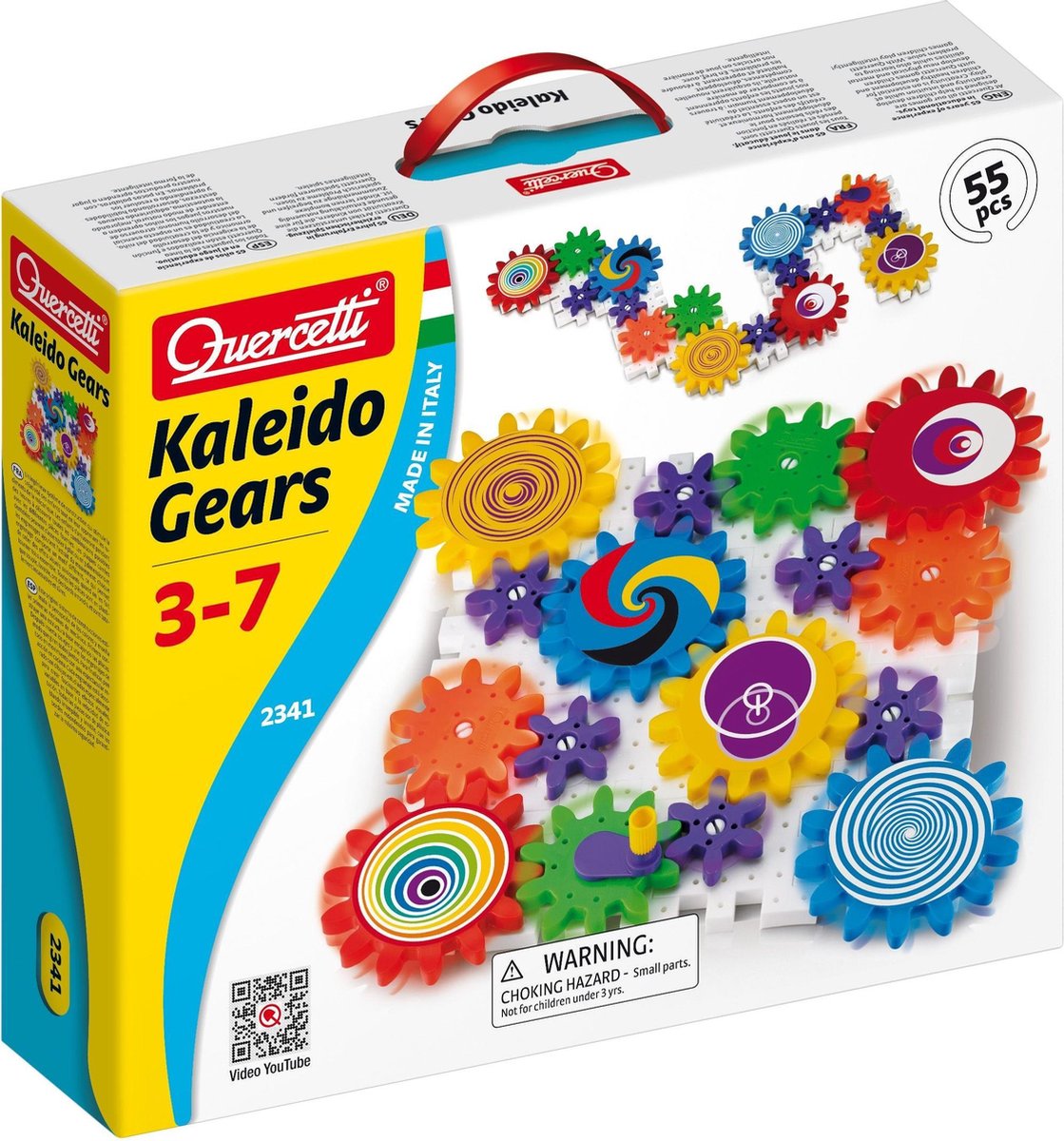 Jeu d'engrenages Quercetti engrenages Kaleido - 55 pièces - blocs de construction