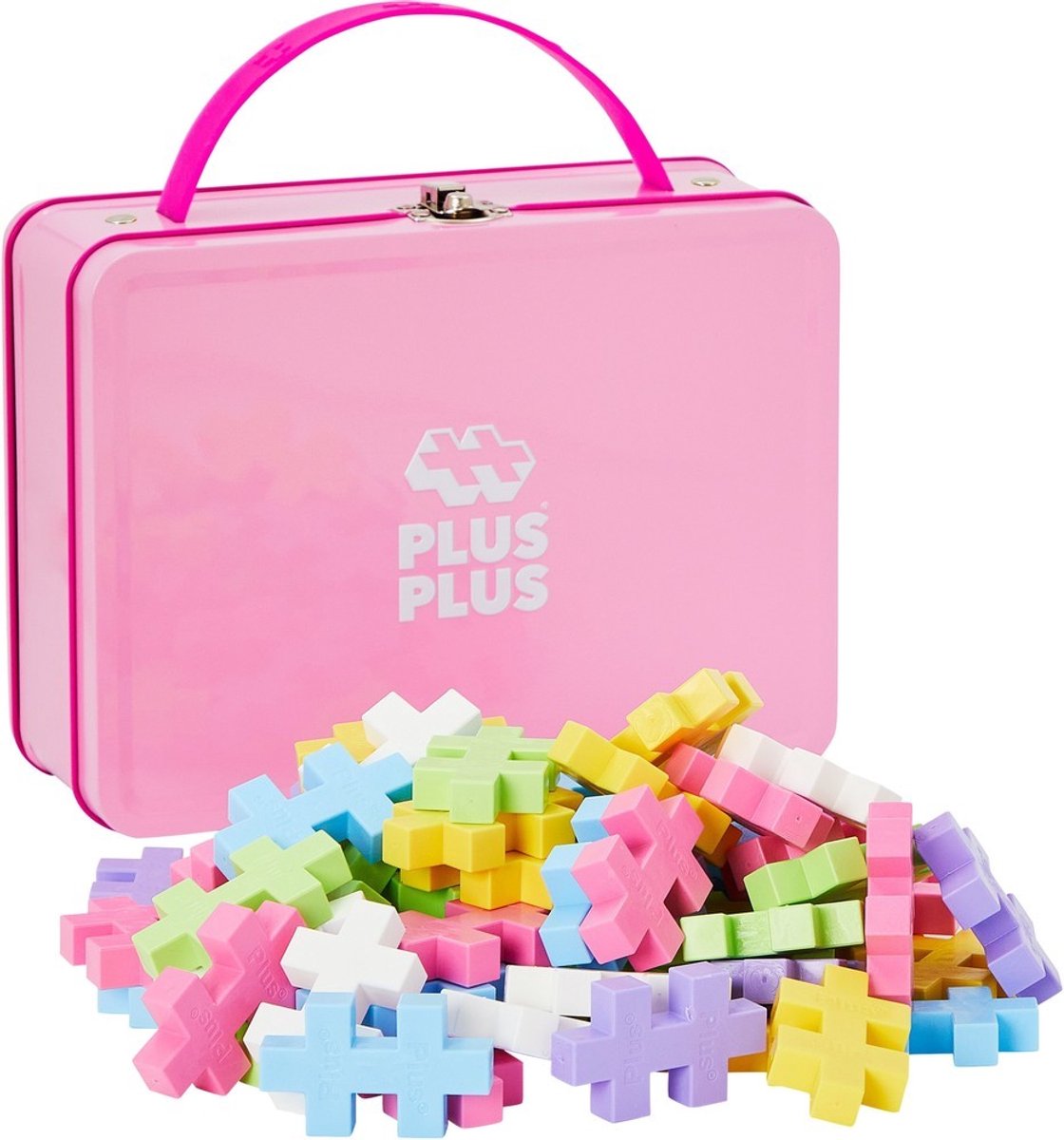 Plus-plus grande valise à jouets pastel ensemble de construction 70 pièces - 3275 - valise de voyage - jouets de construction - ensemble avec blocs de construction - à partir de 1 an