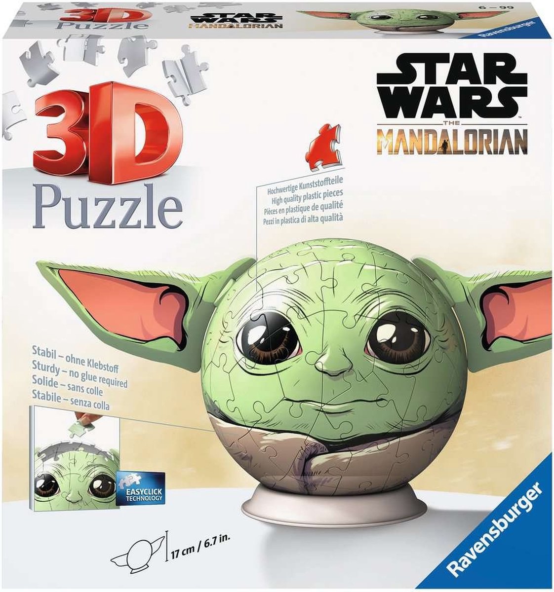 Grogu mandalorien Ravensburger avec oreilles - puzzle 3D