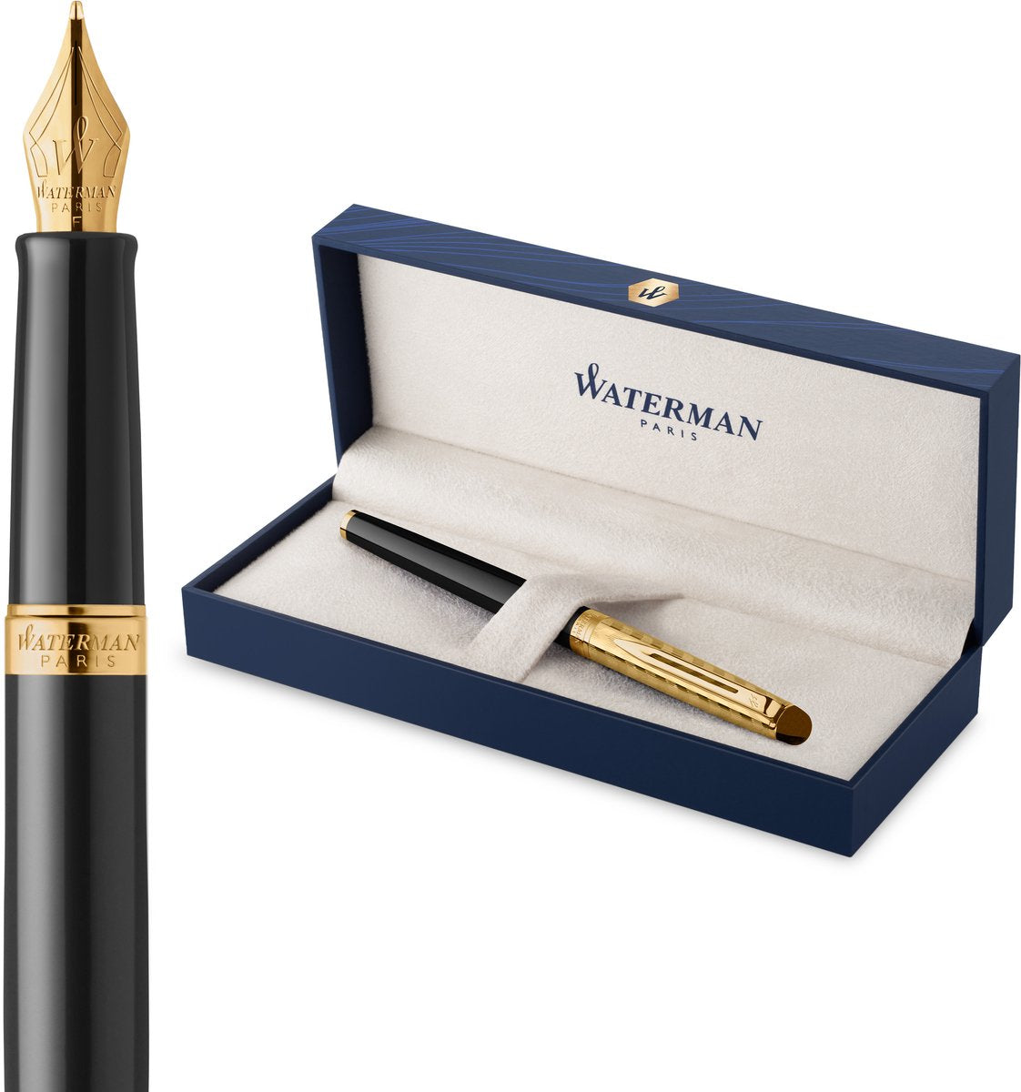 Stylo plume Waterman hémisphère | la collection d'opéra | or noir | emballage cadeau