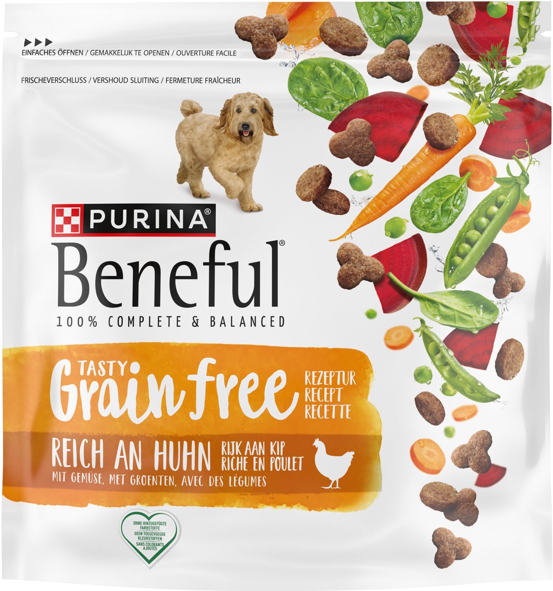 Beneful sans céréales - nourriture sèche pour chiens - légumes au poulet - 3 x 1,2 kg