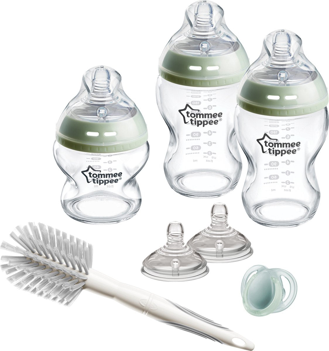 Tommee tippee natural start biberons en verre starter set - biberons 150 ml et 250 ml pour nouveau-nés 0 mois +
