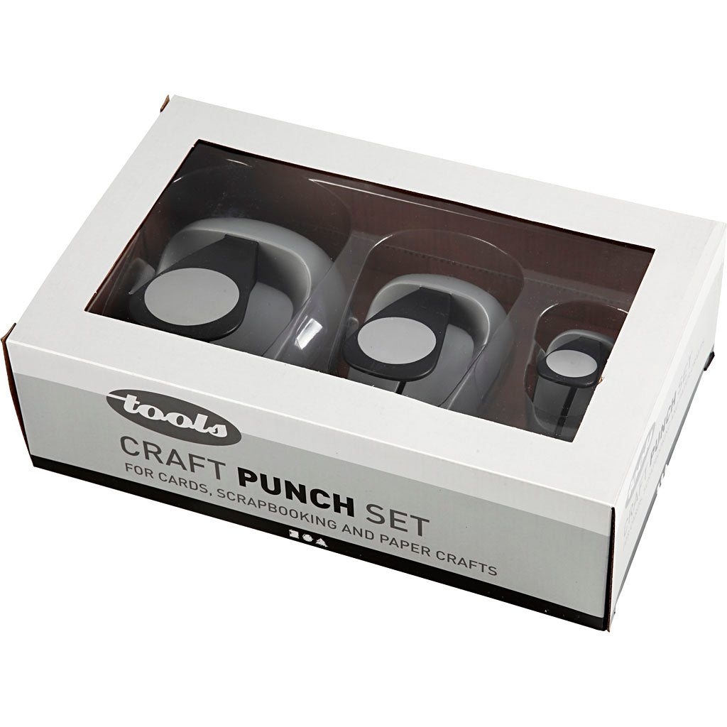 Jeu de poinçons Creativ company, cercle, taille 25+49+75 mm, 3 pièces 1 boîte
