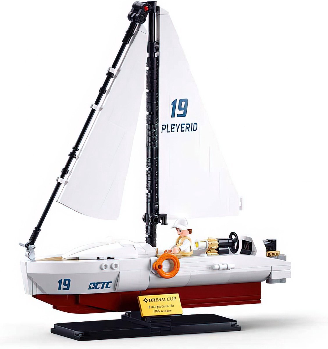 Sluban modelbricks bateau rapide rodéo voilier jouets de construction pour enfants à partir de 8 ans - jouet de construction modélisme - boîte de construction avec 260 blocs de construction - m38-b1190