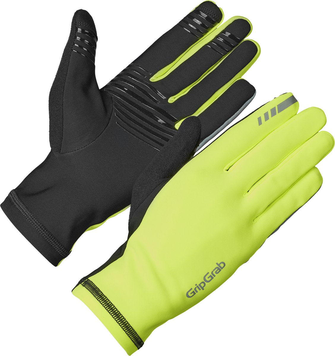 Gripgrab - insulator 2 gants de cyclisme haute visibilité printemps automne thermos à doigts longs sans rembourrage - jaune haute visibilité - unisexe - taille xxl