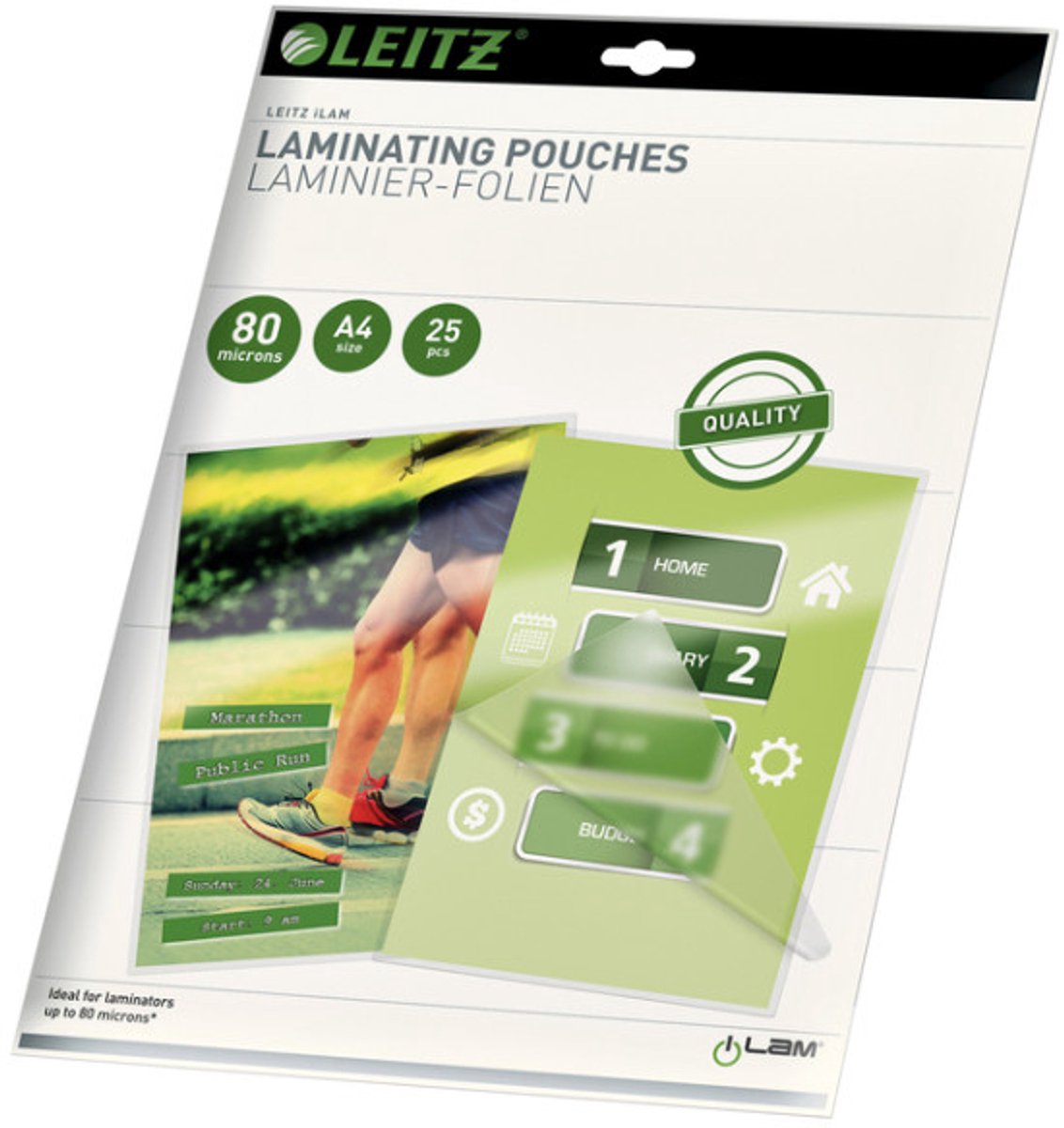 Leitz ilam - pochettes de plastification - a4 - 80 microns - 25 pièces