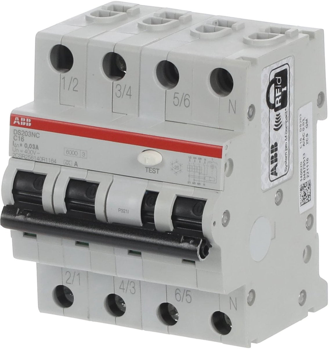 Busch-Jaeger ABB 2CSR256140R1164 disjoncteur différentiel 4 pôles
