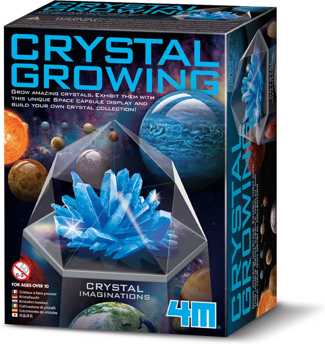 4m science et jeu - cristaux en croissance - espace - culture de cristaux - bleu - 10+
